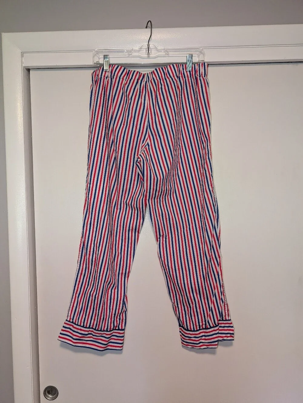 J. Crew Red White and Blue Stripe Cotton Matching Pajama Set